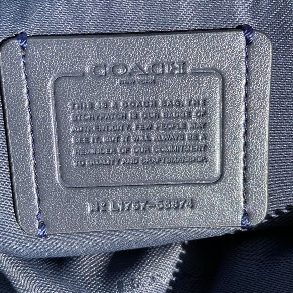 NWOT Coach Prairie Satchel Navy Midnight Leather Crossbody Handbag Purse - Picture 11 of 16